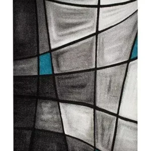 Billigare Maskinvävd matta Turin - Turkos - 133x190 cm Turkos - Textil & mattor