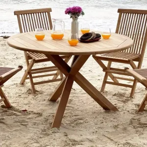 Matbord i teak 120 cm - Saltö Teak - Utemöbler Fynd