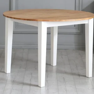 Endast denna vecka Matbord Ø110 cm ek vit Ek/vit - Möbler