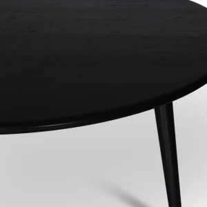 I lager Matbord runt svartbetsad ek Ø130 cm - Omni Svartbetsad ek - Möbler