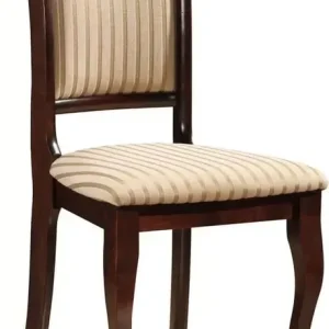 Matstol mörk valnöt/beige - Hudson beige - Möbler Begränsat antal