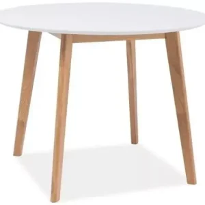 Handla nu Nordix runt matbord Ø100 cm - Vit/ek Vit/ek - Möbler