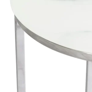 Palasso runt Lampbord Ø40 cm - Krom / Ljus marmorering Krom / Ljus marmorering - Möbler Begränsat erbjudande