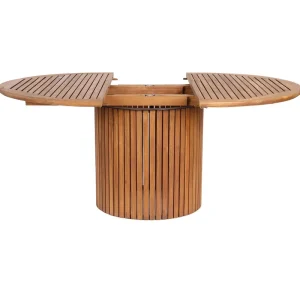 Rabatter Saltö teakbord runt förlängningsbart Ø115 + 40 cm Teak - Utemöbler