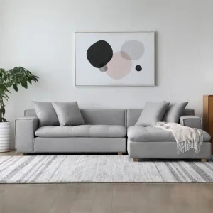 Sista chansen Sake Soffa grå divansoffa 251 cm Grå - Möbler