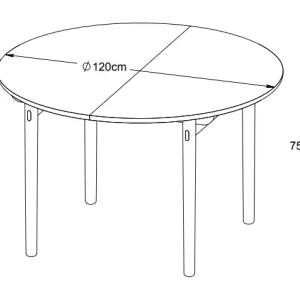Runt matbord Ø120 cm i oljad ek Oljad ek - Möbler Premium