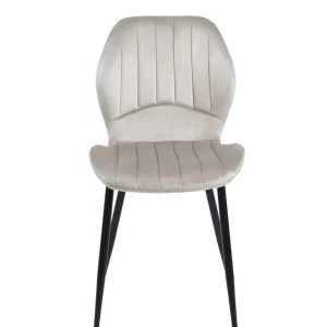 Santos matstol - Beige velvet Beige - Möbler Sista chansen