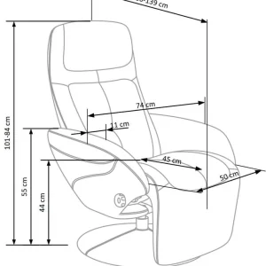 Reclinerfåtölj i beige PU Beige - Möbler Billigare