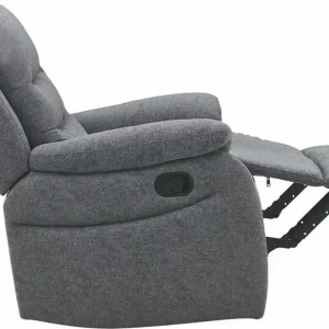 Reclinerfåtölj i grått tyg Grå - Möbler Bästa pris