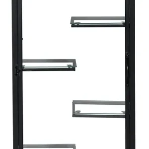 Winchester skåp i glas (Glasmonter) - Svart / Glas svart - Förvaring Outlet