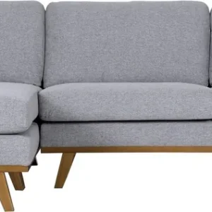 Nedsatt pris Soffa med vändbar divan grå 283 cm Grå - Möbler