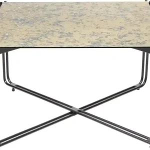 Nedsatt pris Soffbord 75x75 cm Antik mässing spegelglas - Möbler