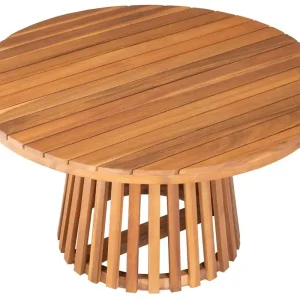 Populär Utesoffbord i akasia Ø80 cm Teak oljat - Utemöbler