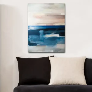 Canvastavla 70x100 cm - Abstrakt havslandskap med mjuka färgövergångar - Inredning & dekor Begränsat antal
