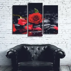 Utförsäljning Dekorativ Canvastavla 3-Delar 45x20 cm - Inredning & dekor