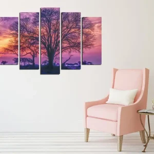 Billigare Dekorativ Canvastavla 5-Delar 70x20 cm - Inredning & dekor