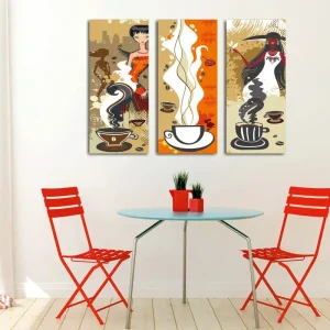Bästa pris Dekorativ Canvastavla 3-Delar 45x20 cm - Inredning & dekor