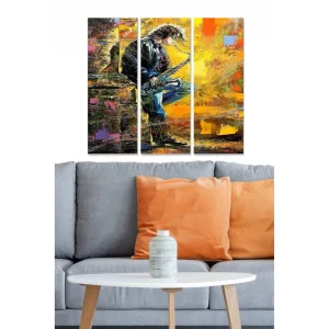 Snabb leverans Canvastavla Abstract 3-pack Flerfärgad - Inredning & dekor
