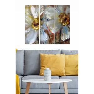 Begränsat erbjudande Canvastavla Floral 3-pack Flerfärgad - Inredning & dekor