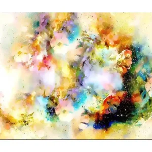 Canvastavla 70x100 cm - Abstrakt konstverk med färgexplosioner som skapar en drömlik atmosfär - Inredning & dekor Trygg betalning