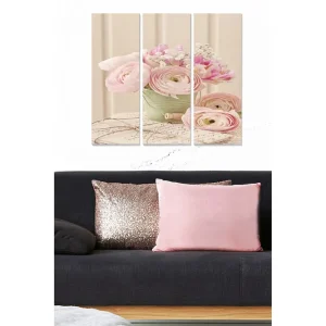 Canvastavla Floral 3-pack Flerfärgad - Inredning & dekor Billigare