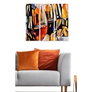 Begränsat antal Canvastavla Abstract 3-pack Flerfärgad - Inredning & dekor