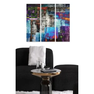 Canvastavla Abstract 3-pack Flerfärgad - Inredning & dekor Billig