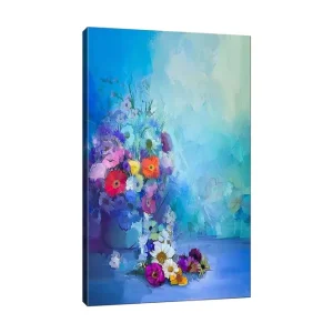 Canvastavla 70x100 cm - Färgglad bukett med blommor i olika nyanser - Inredning & dekor Endast idag