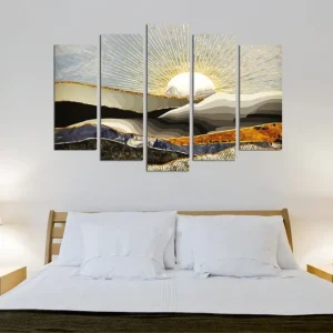 Begränsat antal Dekorativ Canvastavla 5-Delar 70x20 cm - Inredning & dekor