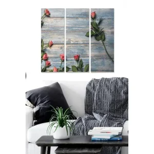Canvastavla Floral 3-pack Flerfärgad - Inredning & dekor Utförsäljning