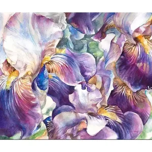 Canvastavla 70x100 cm - Vackra irisblommor i en färgsprakande komposition - Inredning & dekor Rea