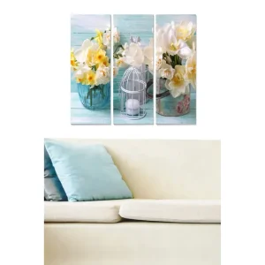 Canvastavla Floral 3-pack Flerfärgad - Inredning & dekor Kampanjpris