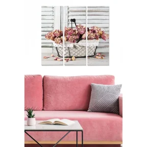 Säker betalning Canvastavla Floral 3-pack Flerfärgad - Inredning & dekor