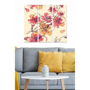 Canvastavla Floral 3-pack Flerfärgad - Inredning & dekor Populär