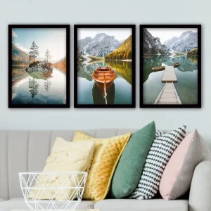 risnedsättning Decorative Framed Painting (3 Pieces) 35x45 - Inredning & dekor