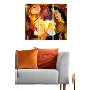 Canvastavla Abstract 3-pack Flerfärgad - Inredning & dekor Snabb frakt