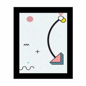 Tavla Geometric med Ram Flerfärgad - Inredning & dekor Erbjudande