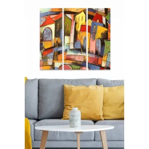 Canvastavla Abstract 3-pack Flerfärgad - Inredning & dekor Rabatter