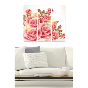 Tavla Floral 3-pack Flerfärgad - Inredning & dekor Lågt pris