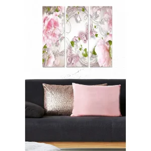 Canvastavla Floral 3-pack Flerfärgad - Inredning & dekor Expressleverans