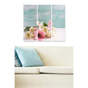 Canvastavla Floral 3-pack Flerfärgad - Inredning & dekor Trygg betalning