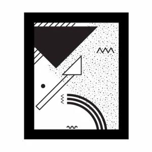 Sänkt pris Tavla Geometric med Ram Flerfärgad - Inredning & dekor