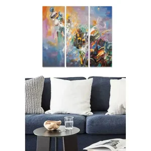 Canvastavla Abstract 3-pack Flerfärgad - Inredning & dekor Fynd