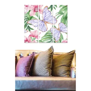 Tavla Floral 3-pack Flerfärgad - Inredning & dekor Billig