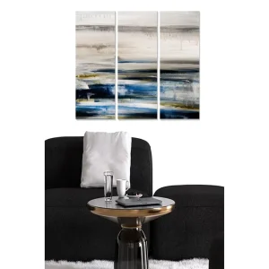 Canvastavla i trä 3-delar 50x70 cm - Abstrakt landskap med mjuka färgövergångar - Inredning & dekor Extra rabatt