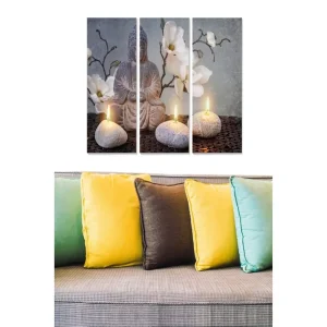 Beställ idag Canvastavla Floral 3-pack Flerfärgad - Inredning & dekor