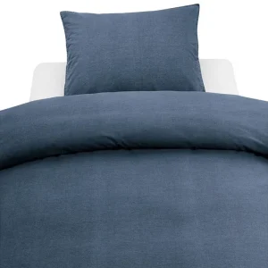 Påslakanset Enkelsäng 2-Dels Washed Marinblå - Textil & mattor Kampanj