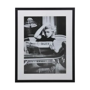 Villa Tavla Marilyn Dailey News Svart/Vit/Glas/Trä - Inredning Extra rabatt