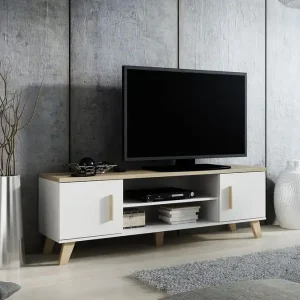 Andrarum Kardos TV-bänk 160 cm Vit/Ek - Möbler Endast denna vecka