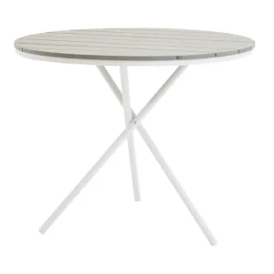 Venture Home Parma Runt Cafébord och Bistrobord Utomhus 90 cm Vit/Grå - Utemöbler & utemiljö Begränsat antal